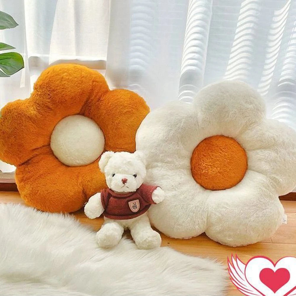 Sunflower Plush Cushion | Soft Stuffed Sofa Pillow for Kids | Adorbs Plushies