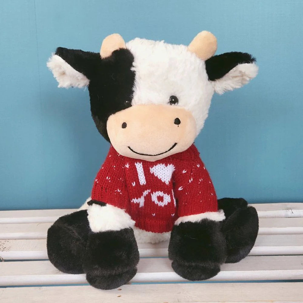 Soft Plushie Cow Toy | Stuffed Animal Milk Cattle Doll for Kids | Adorbs Plushies