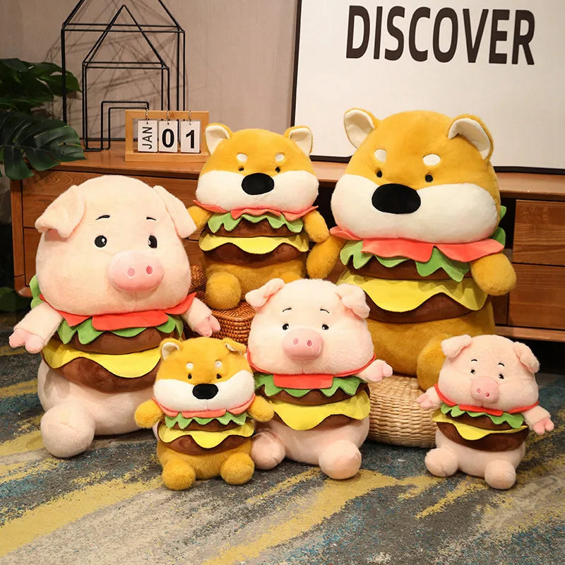 Hamburger Capybara & Food Plushie - Unique Cushion Toy | Stuffed Animals & Plushies | Adorbs Plushies