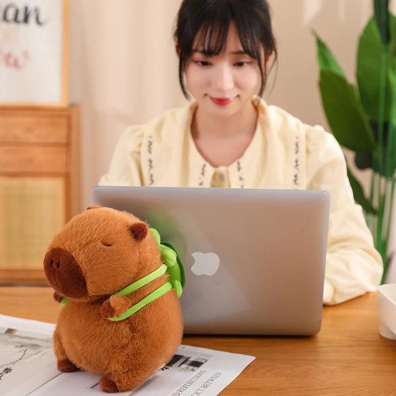 Capybara Plush Toy with Turtle Backpack and other Accessories | Adorbs Plushies