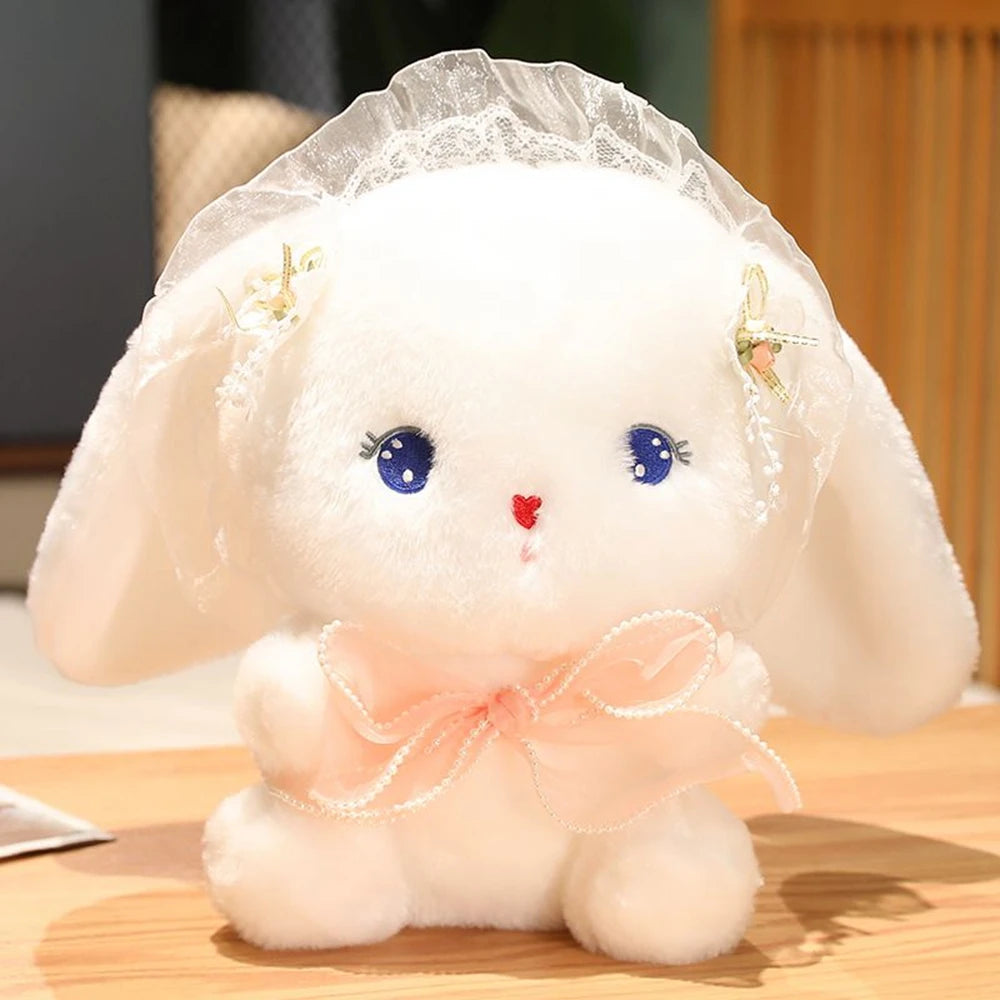 Kawaii Lolita Rabbit Plush Toy | Cute Hair Accessories Bow Lace | Adorbs Plushies