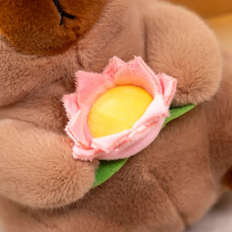 Headphone Capybara Plush Toy with Flower | Adorbs Plushies