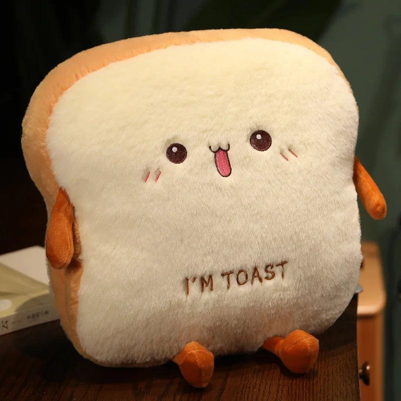 Plush Toast Bread Pillow - Kawaii Food Doll Hand Warmer | Stuffed Animals & Plushies | Adorbs Plushies