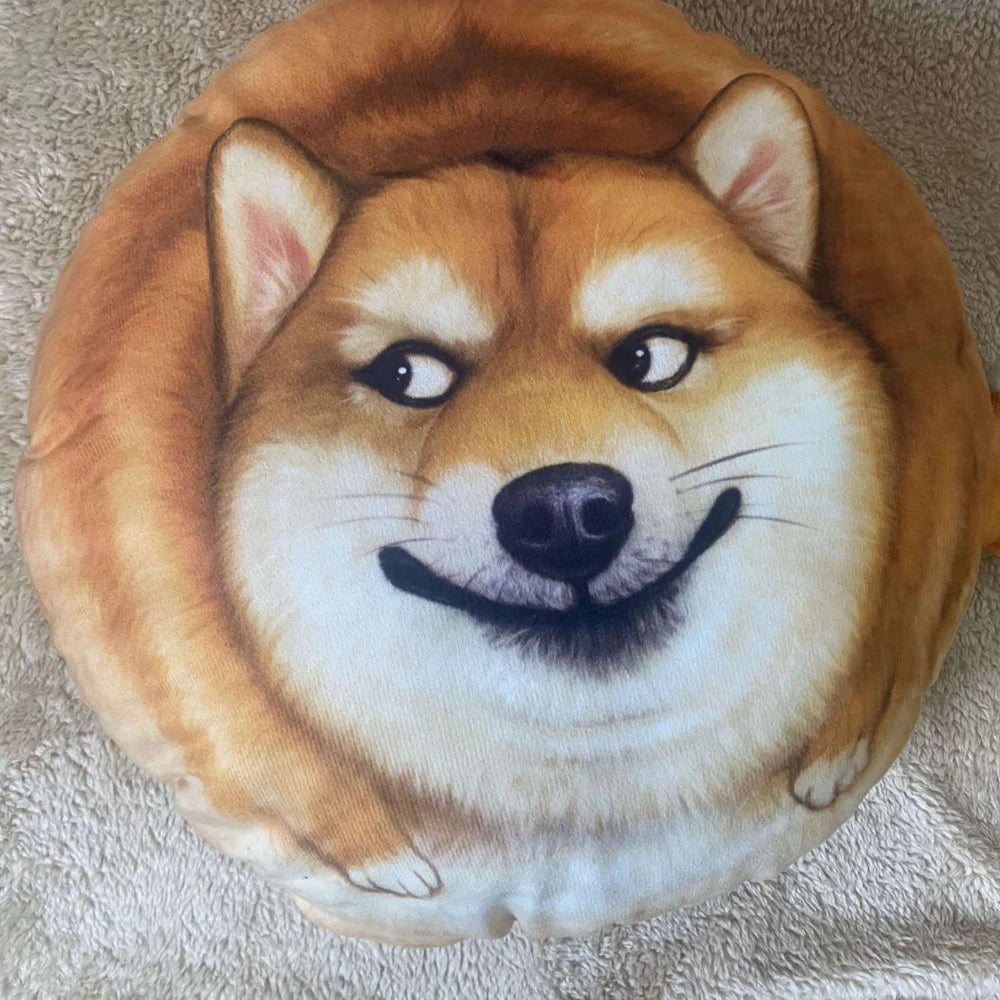 Shiba Inu Cushion Toy | Round Seat Sofa & Throw Pillow | Adorbs Plushies