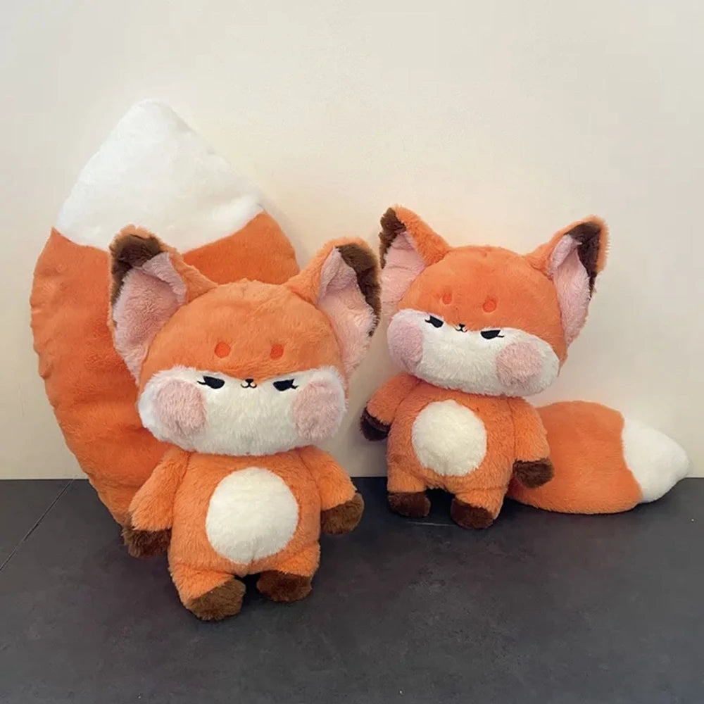 Angry Fox Plush Toy | Cute Stuffed Animal with Oversized Tail | Adorbs Plushies