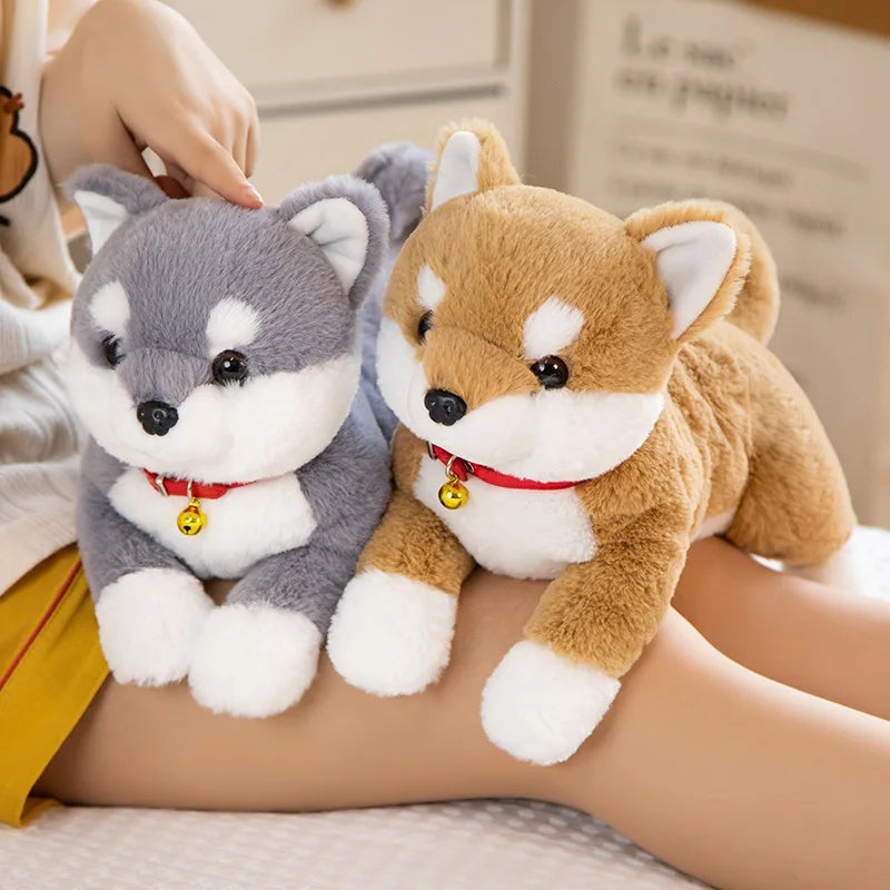 Japan Shiba Inu Plush Toy - Stuffed Puppy with Bell Ring | Stuffed Animals & Plushies | Adorbs Plushies