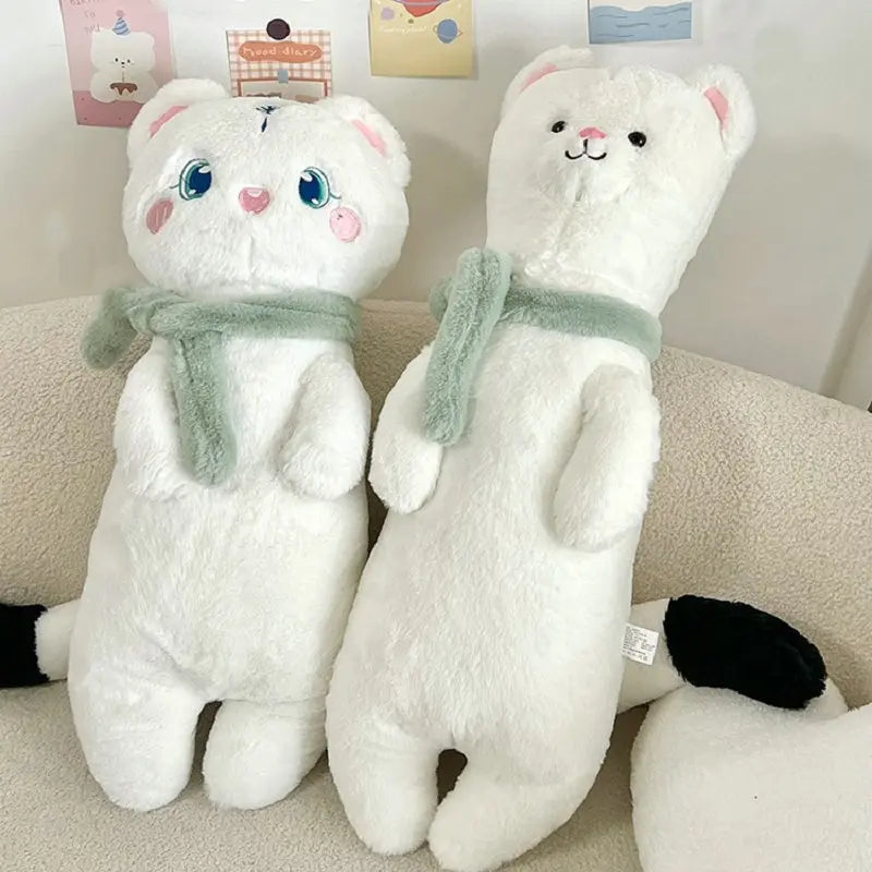 White Cat with Alpaca Face Plush - Kawaii Nap Pillow | Stuffed Animals & Plushies | Adorbs Plushies