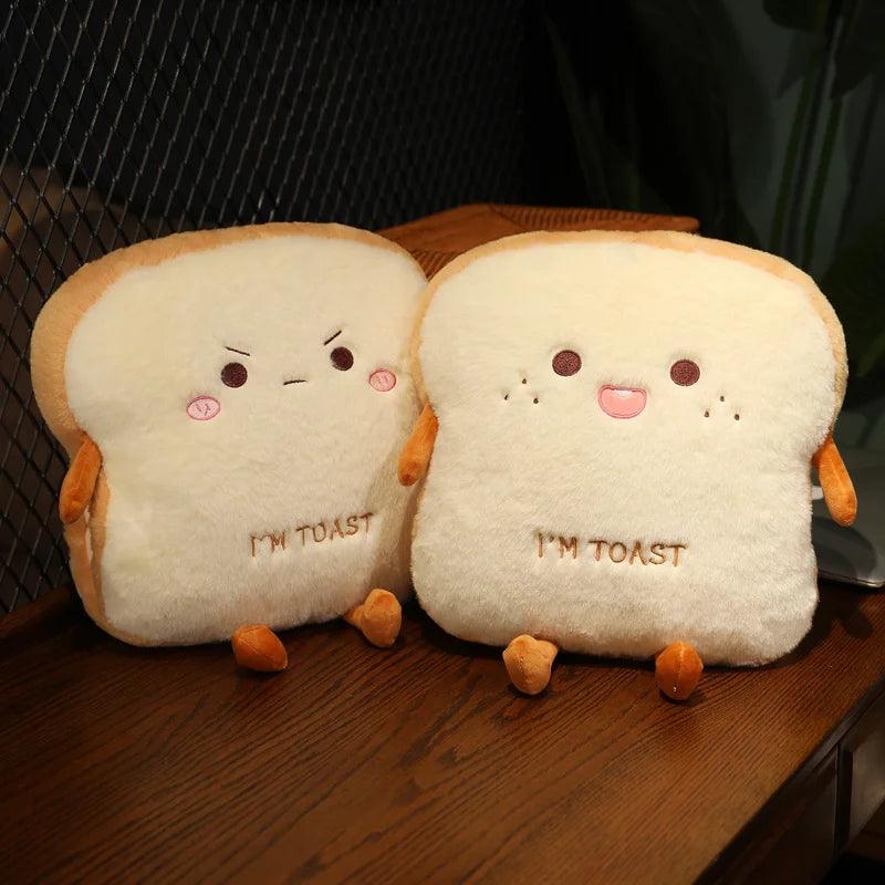 Plush Toast & Hot Dog Pillow - Food-themed Kids' Decor | Stuffed Animals & Plushies | Adorbs Plushies