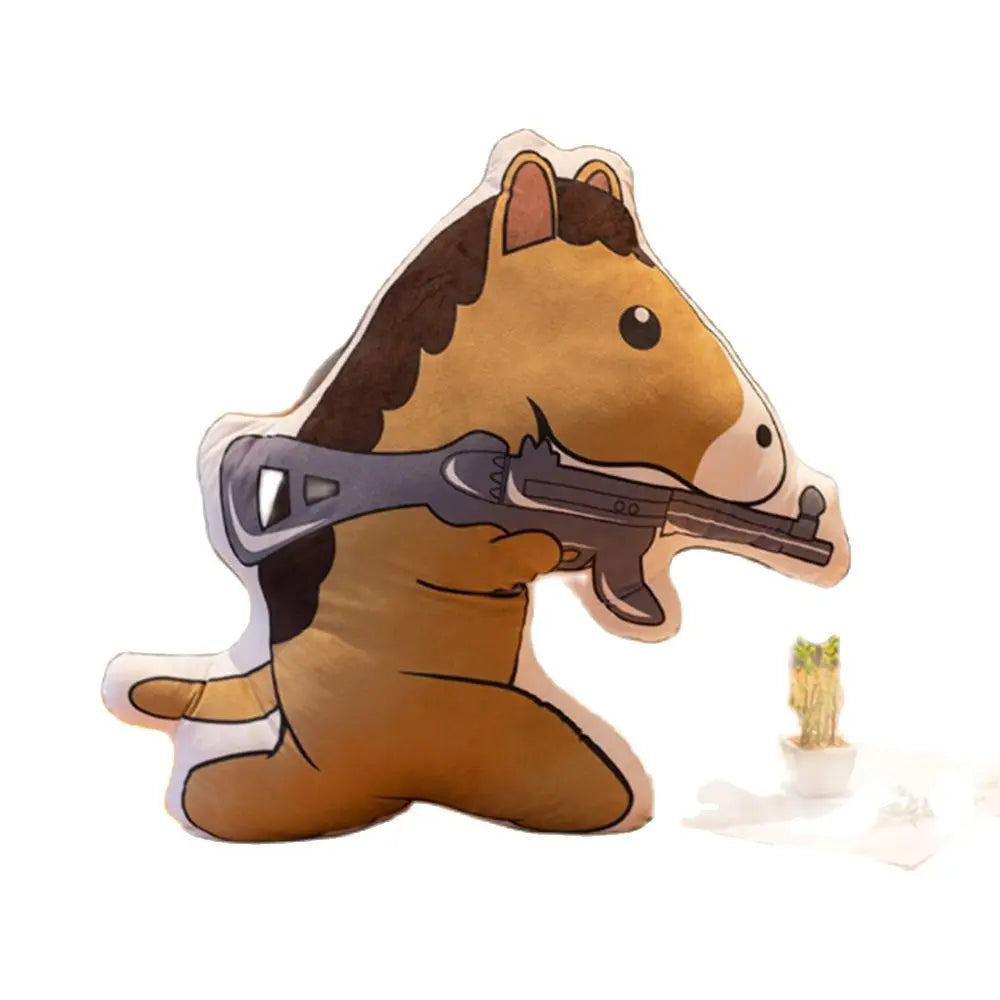 Horse with Gun Plushie | Cute Stuffed Animal Gift | Adorbs Plushies