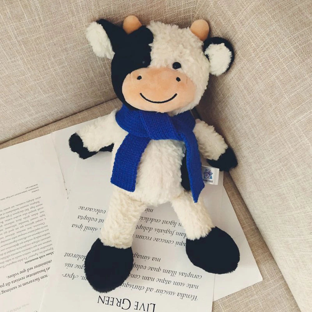 Soft Plushie Cow Toy | Stuffed Animal Milk Cattle Doll for Kids | Adorbs Plushies