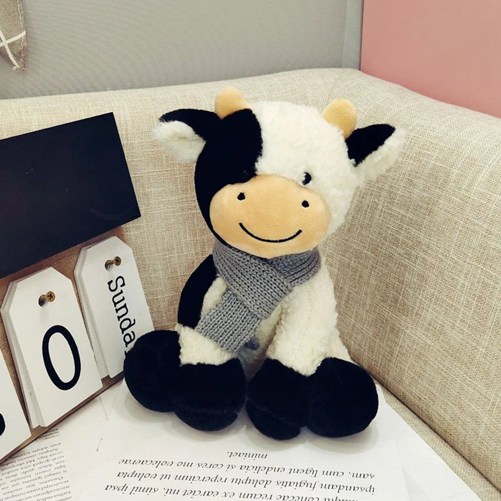 Soft Plushie Cow Toy | Stuffed Animal Milk Cattle Doll for Kids | Adorbs Plushies