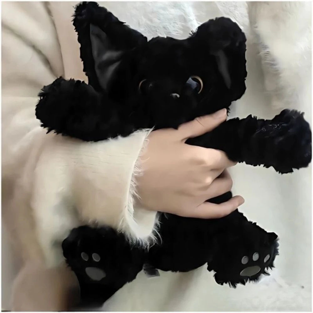 Black Cat Plushie with Big Eyes | Cute Stuffed Animal | Adorbs Plushies