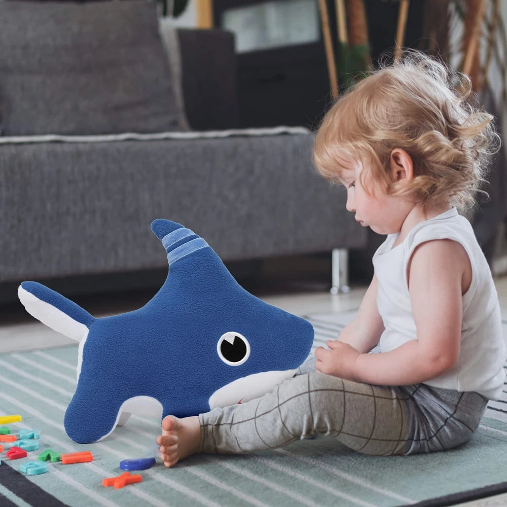 Blue Shark Dog Plush Toy | Ocean Animal Stuffed Teddy for Kids | Adorbs Plushies