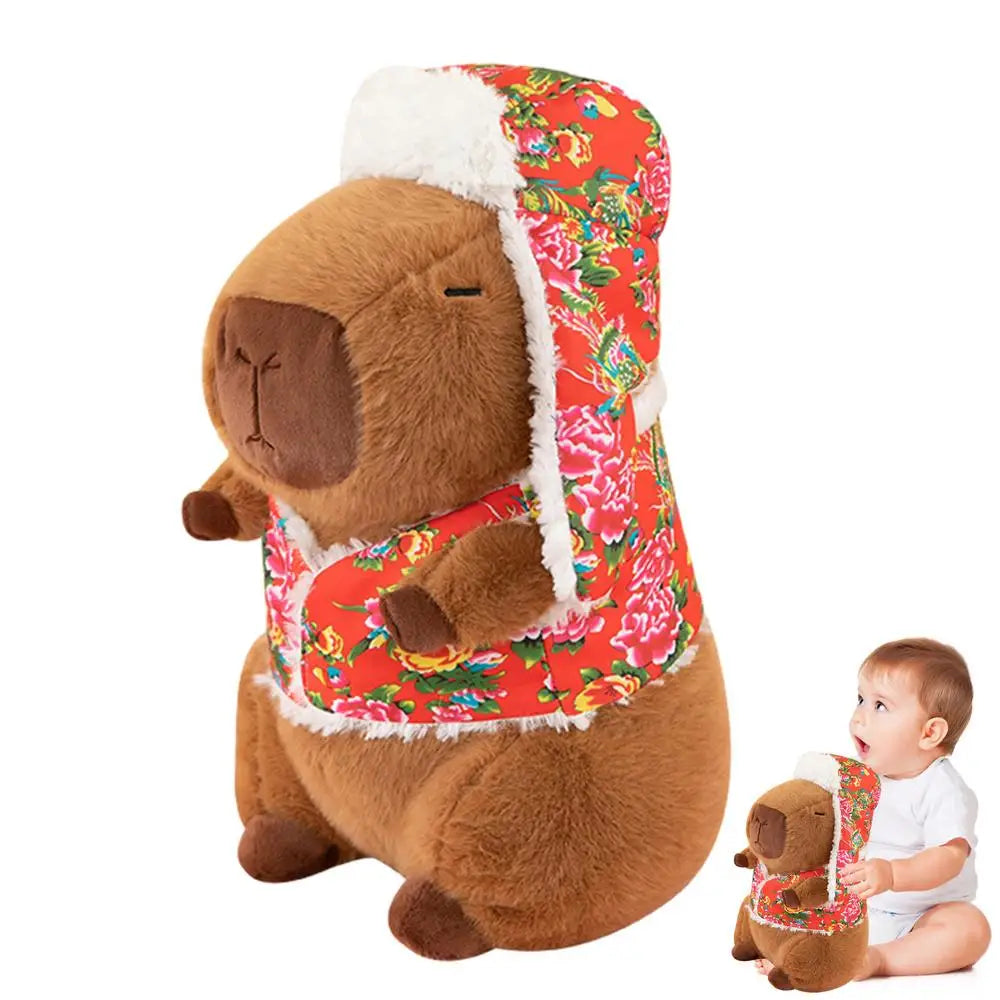 Capybara Plush wearing Christmas Hoody Costume | Adorbs Plushies