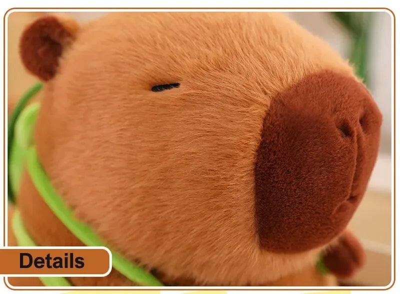 Capybara Plush Toy with Turtle Bag and Strawberry Head | Adorbs Plushies