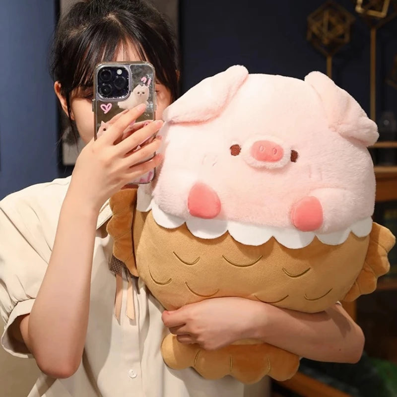 Pig With Taiyaki Fish Tail Plushie - Mermaid Piggy Pillow | Stuffed Animals & Plushies | Adorbs Plushies