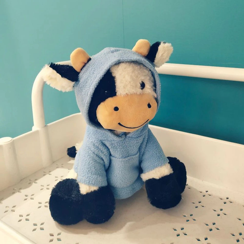 Soft Plushie Cow Toy | Stuffed Animal Milk Cattle Doll for Kids | Adorbs Plushies