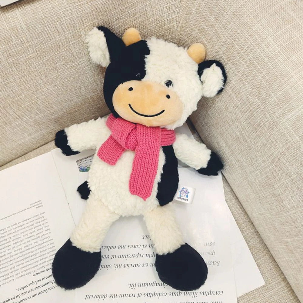 Soft Plushie Cow Toy | Stuffed Animal Milk Cattle Doll for Kids | Adorbs Plushies