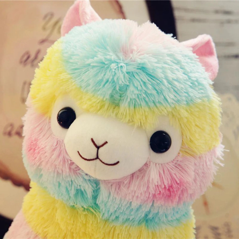 Colorful Alpaca Plush Doll | Soft Cotton Stuffed Animal for Kids | Adorbs Plushies