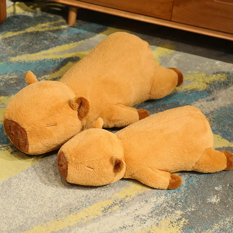Mahjong Capybara Plush - Cute Cuddly Throw Pillow