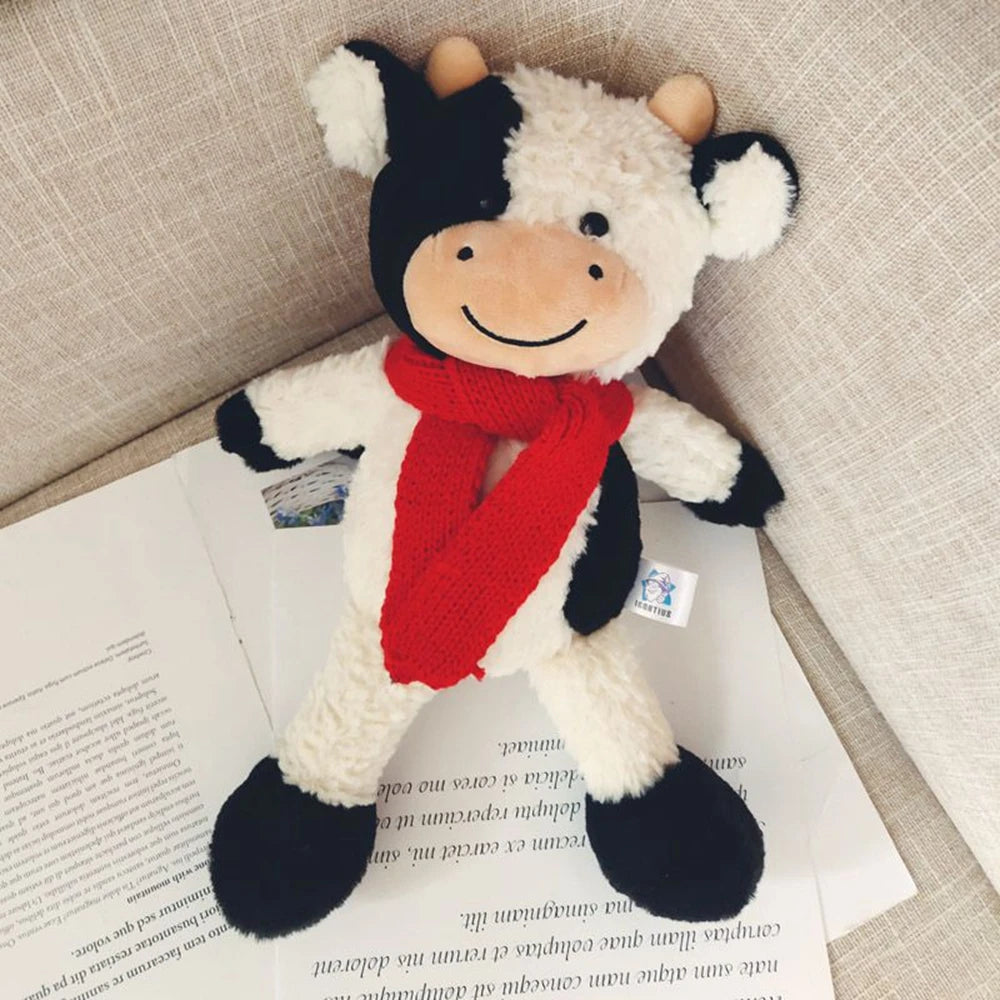 Soft Plushie Cow Toy | Stuffed Animal Milk Cattle Doll for Kids | Adorbs Plushies