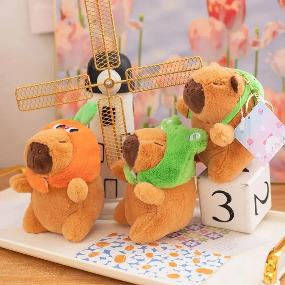 Capybara Plush Keychain with Turtle Backpack - Cute Stuffed Animal | Adorbs Plushies