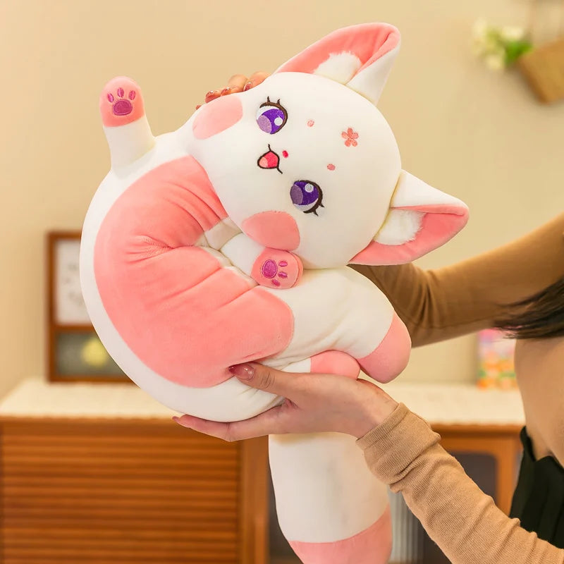 Giant Kawaii Cat & Fox Plush - Fairy Tale Hug Pillow | Stuffed Animals & Plushies | Adorbs Plushies