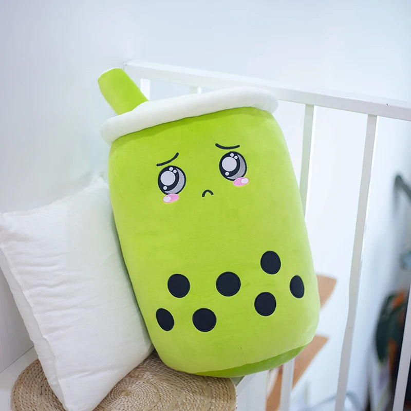 Boba Milk Tea Cartoon Plushie - Cute Strawberry Pillow | Stuffed Animals & Plushies | Adorbs Plushies