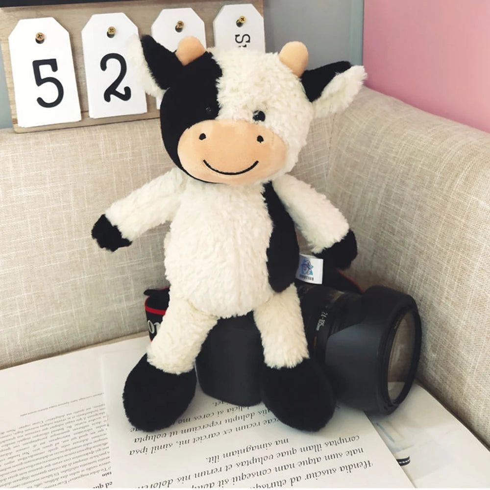 Soft Plushie Cow Toy | Stuffed Animal Milk Cattle Doll for Kids | Adorbs Plushies