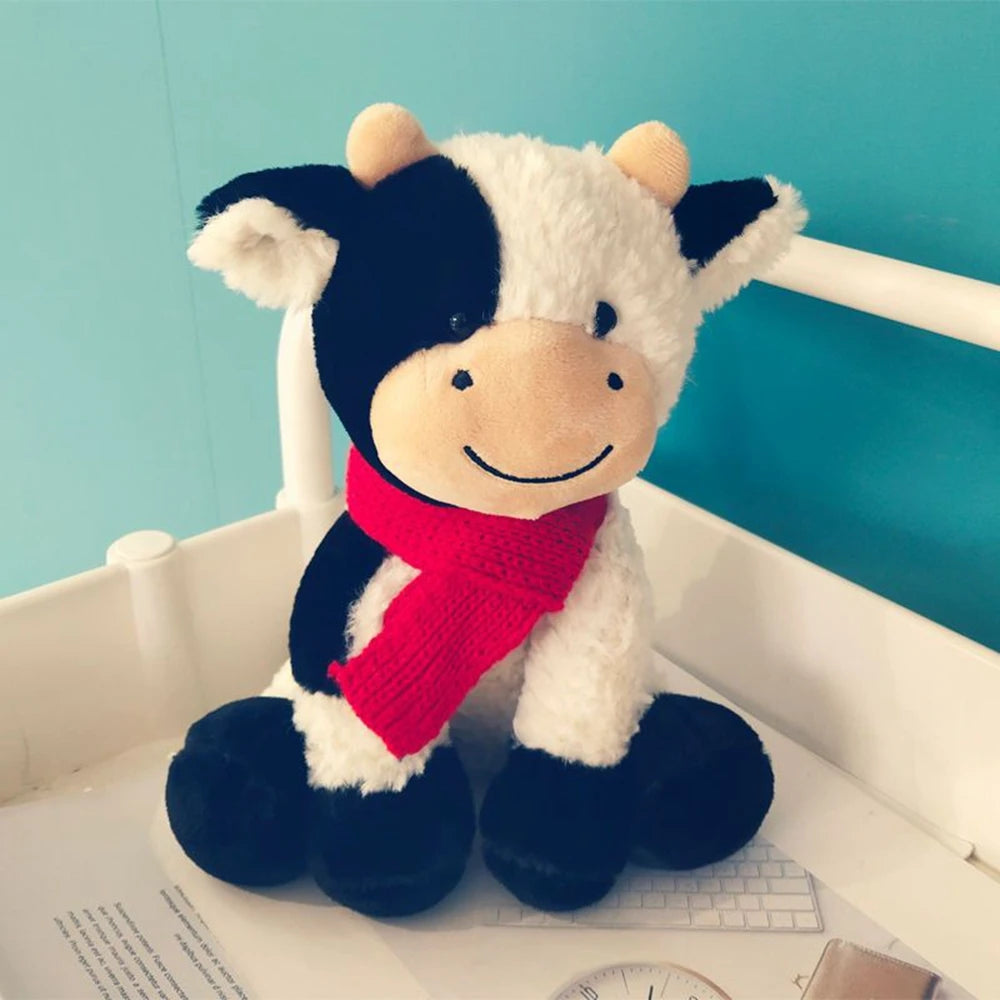 Soft Plushie Cow Toy | Stuffed Animal Milk Cattle Doll for Kids | Adorbs Plushies