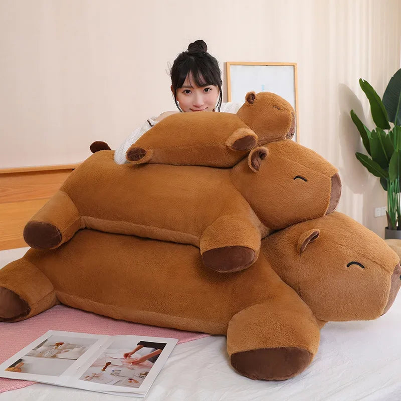 Capybara Plush Floor Cushion Sofa for Kids - Stuffed Animal Mat | Adorbs Plushies