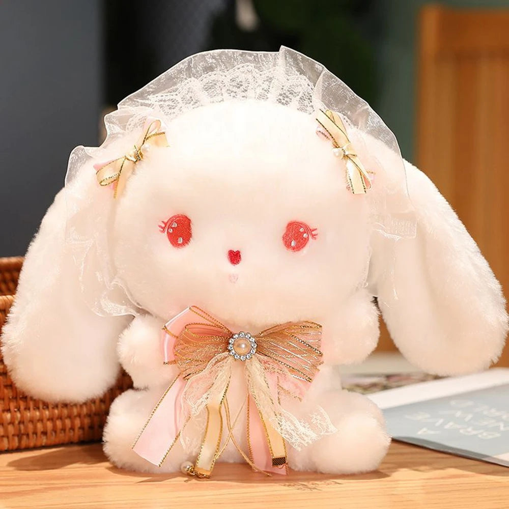 Kawaii Lolita Rabbit Plush Toy | Cute Hair Accessories Bow Lace | Adorbs Plushies