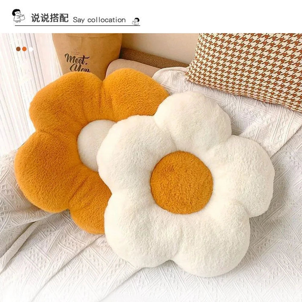 Sunflower Plush Cushion | Soft Stuffed Sofa Pillow for Kids | Adorbs Plushies