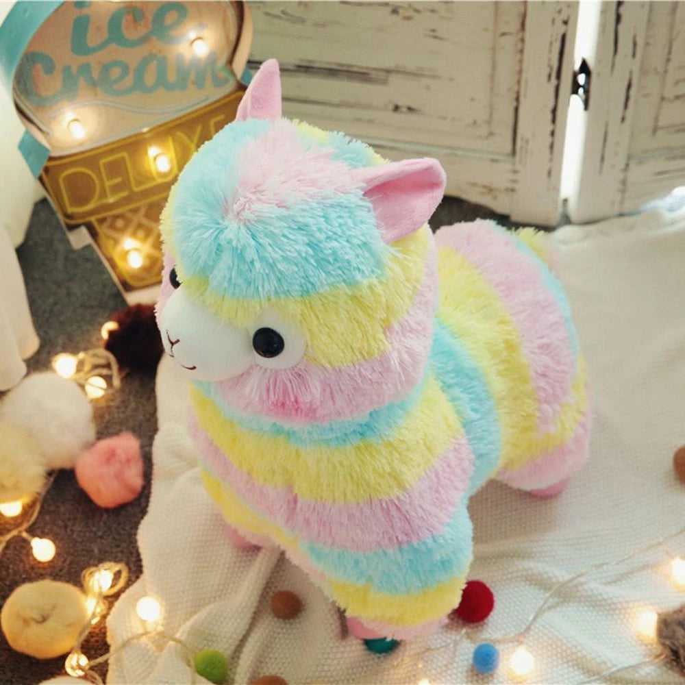 Colorful Alpaca Plush Doll | Soft Cotton Stuffed Animal for Kids | Adorbs Plushies