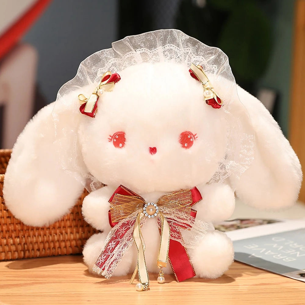 Kawaii Lolita Rabbit Plush Toy | Cute Hair Accessories Bow Lace | Adorbs Plushies