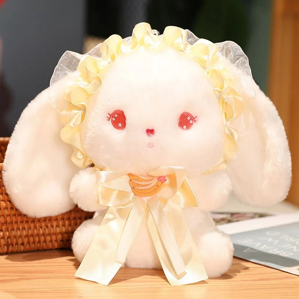 Kawaii Lolita Rabbit Plush Toy | Cute Hair Accessories Bow Lace | Adorbs Plushies