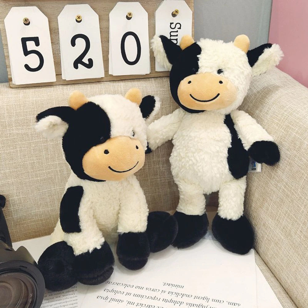 Soft Plushie Cow Toy | Stuffed Animal Milk Cattle Doll for Kids | Adorbs Plushies