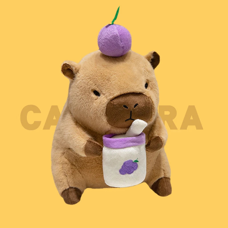 Cute Capybara Graduate Plushie with Bubble Tea | Adorbs Plushies