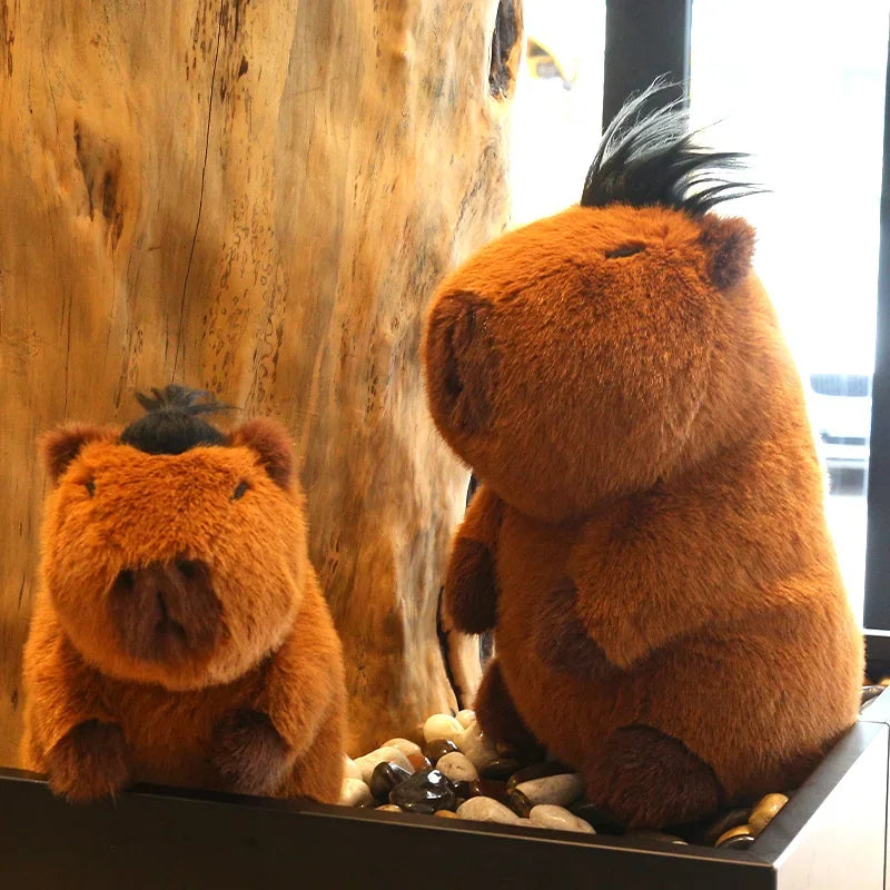 Brown Capybara with Stylish Hair | Adorbs Plushies