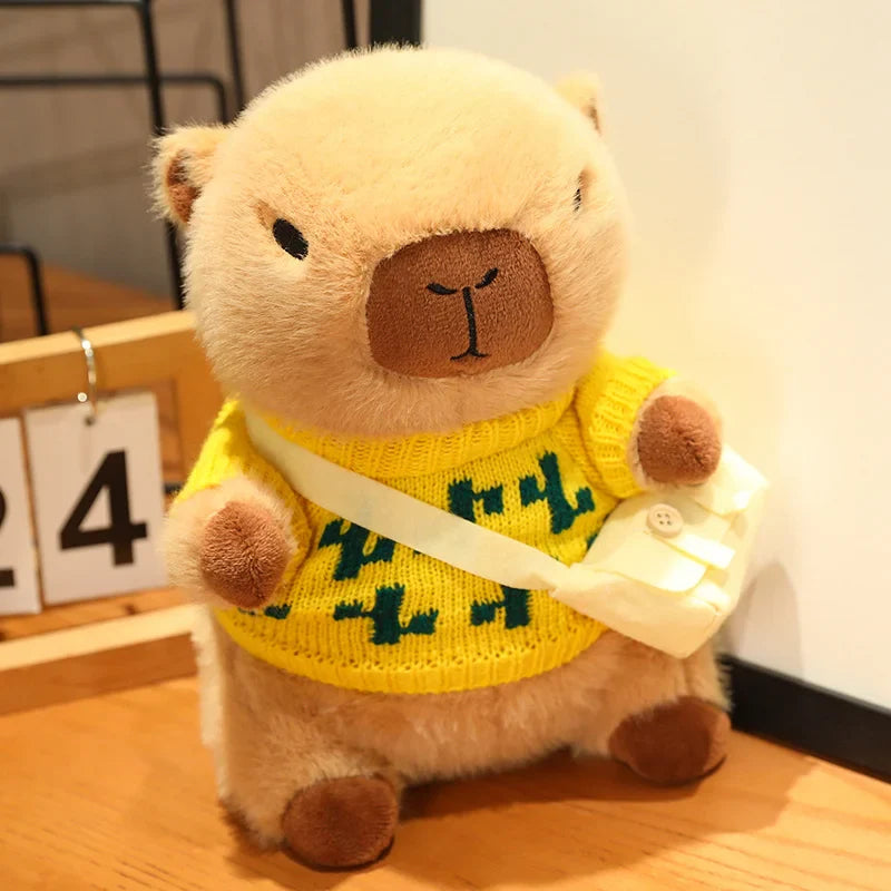 Dress Up Capybara Plush Toy - Sweater Suit Stuffed Doll