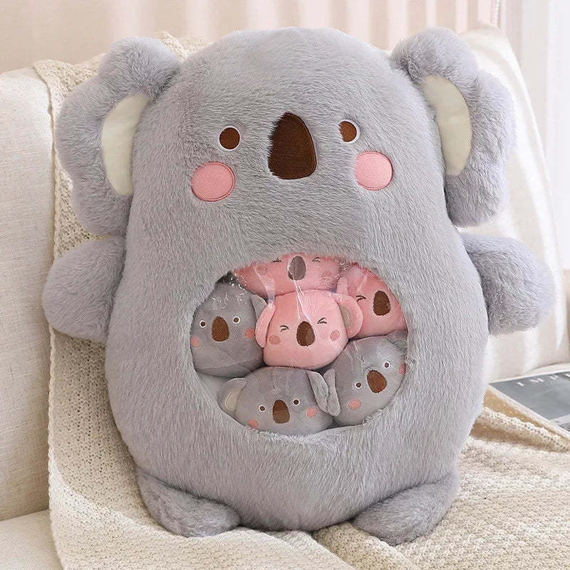 Mini Koala & Dino Plush Set - Cozy Throw Pillow Gift