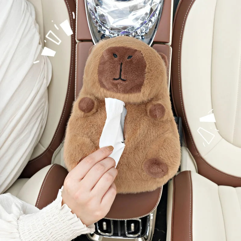 Capybara Plush Car Tissue Box Holder | Adorbs Plushies