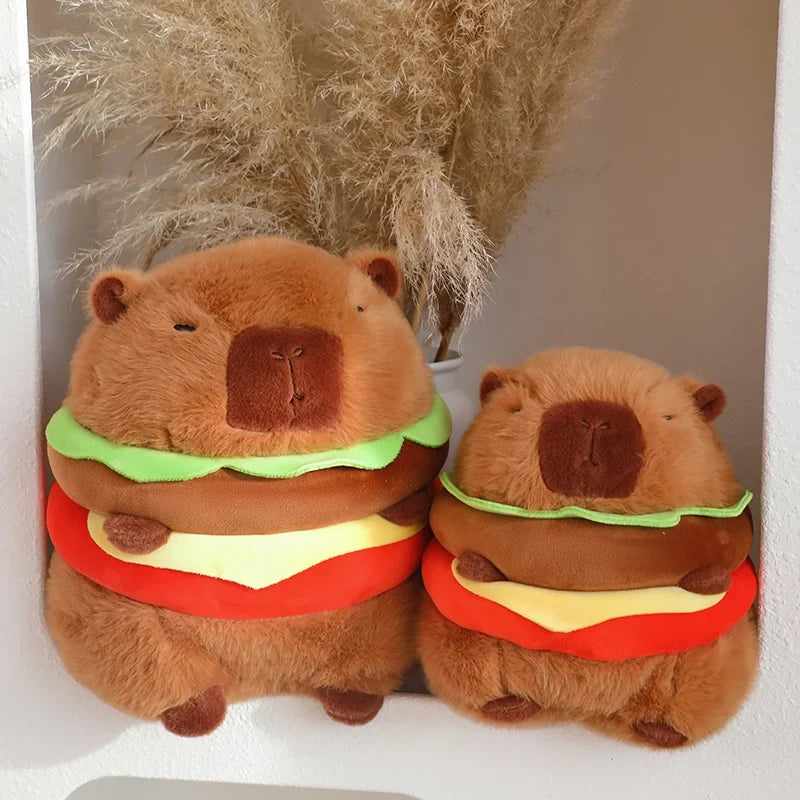 Hamburger Chips Capybara Plush - Cosplay Sushi Toy