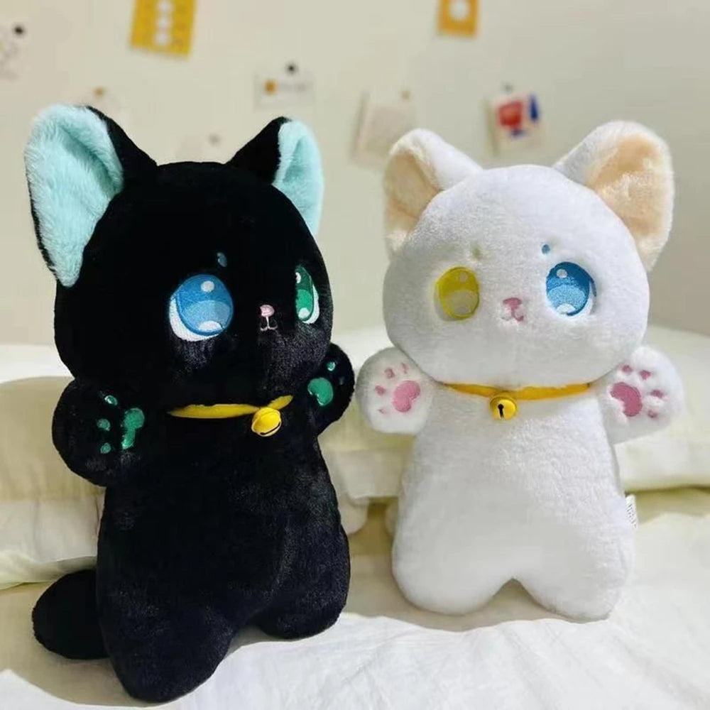 Black & White Fairy Cat Plush Toy with Bell | Perfect Gift | Adorbs Plushies