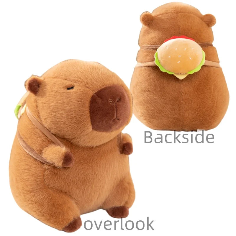 Hamburger Chips Capybara Plush - Cosplay Sushi Toy