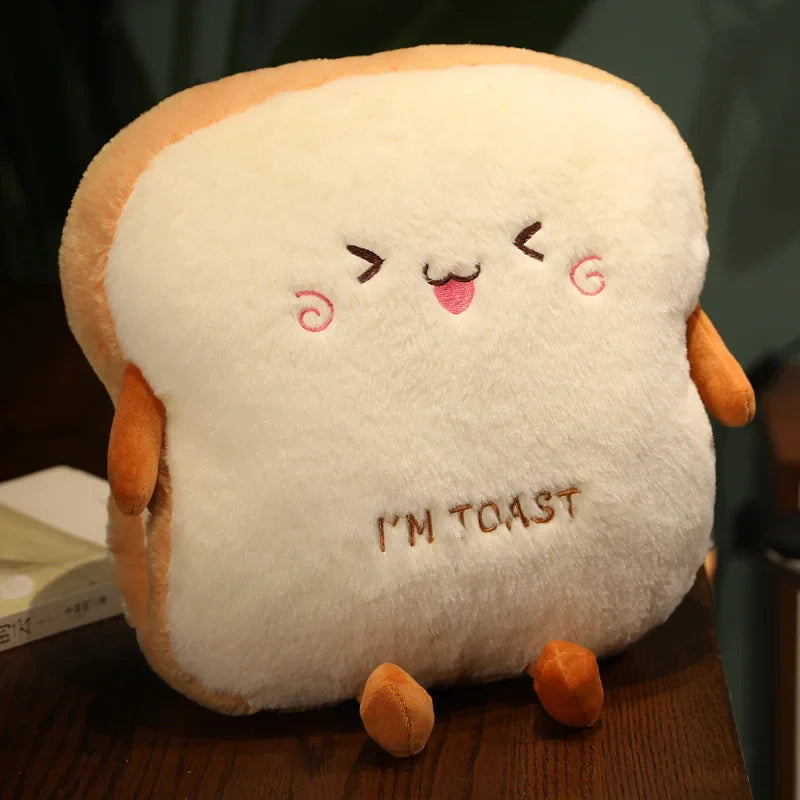 Plush Toast & Hot Dog Pillow - Food-themed Kids' Decor