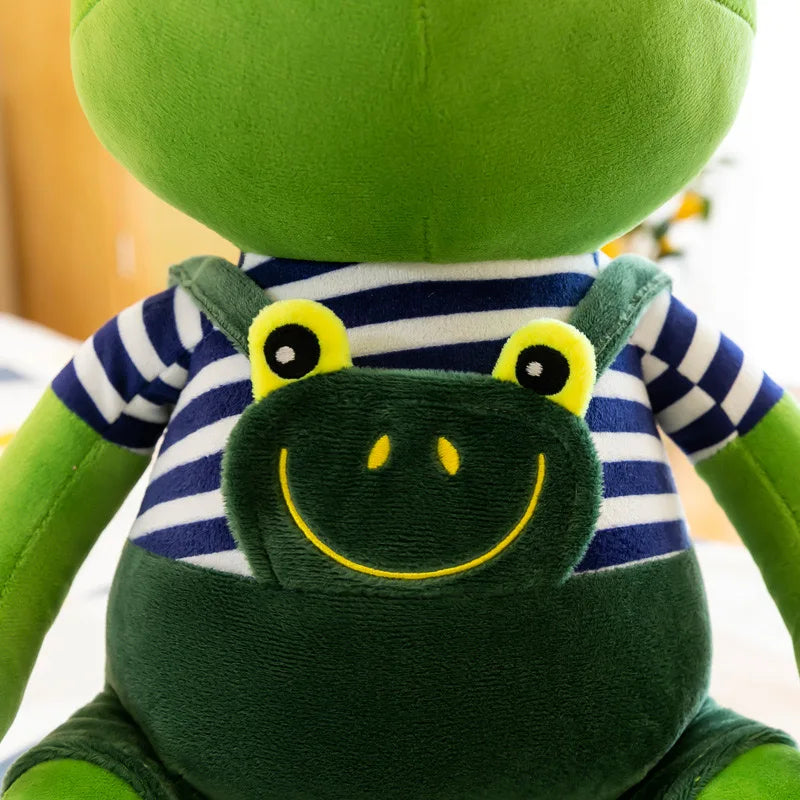 30-50cm Cartoon Frog Plush Toy Couple Frog with Clothes Stuffed Animal Doll Kids Children Birthday Gifts Mall Activity Presents