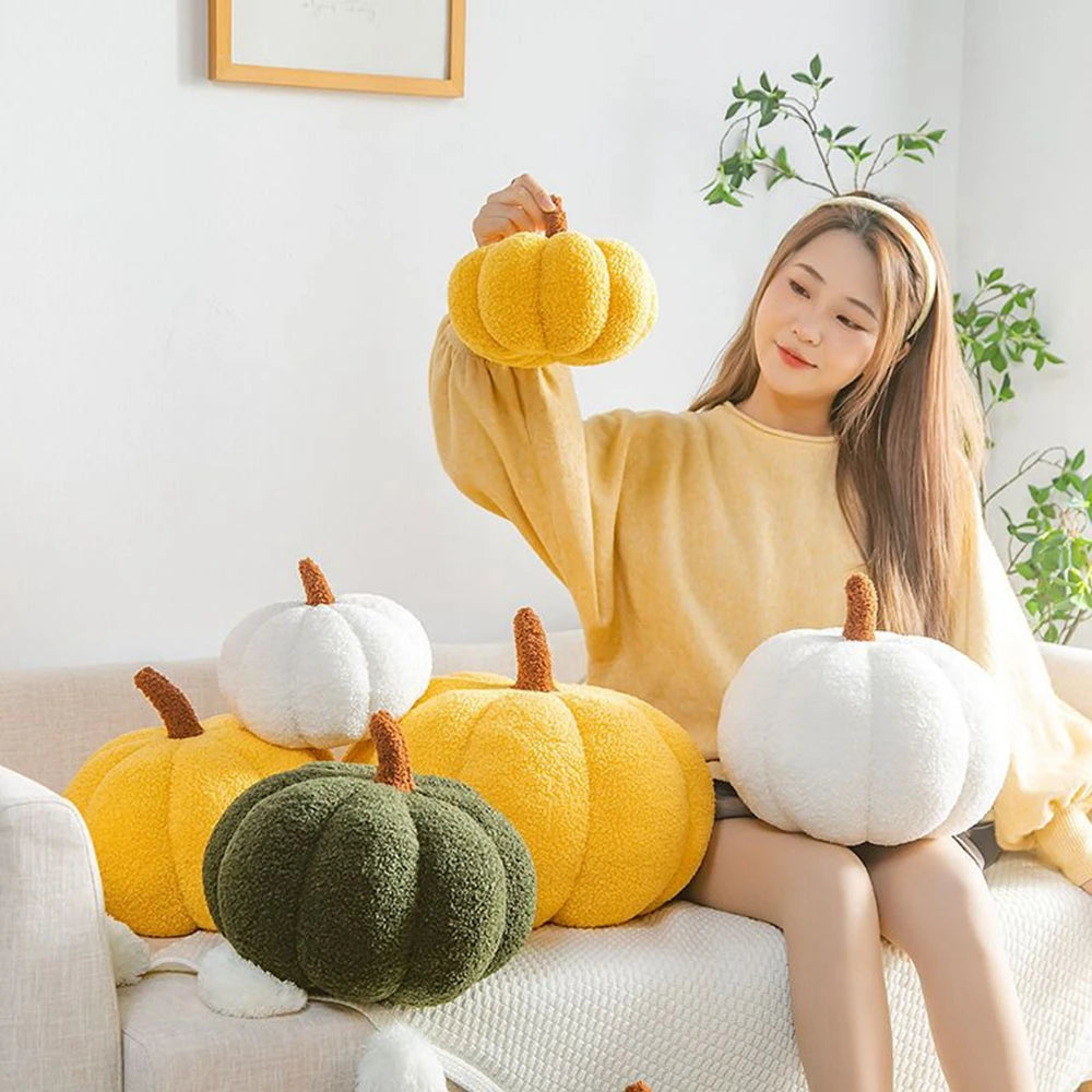 Pumpkin Plush Throw Pillow | Food Stuffed Toy | Adorbs Plushies