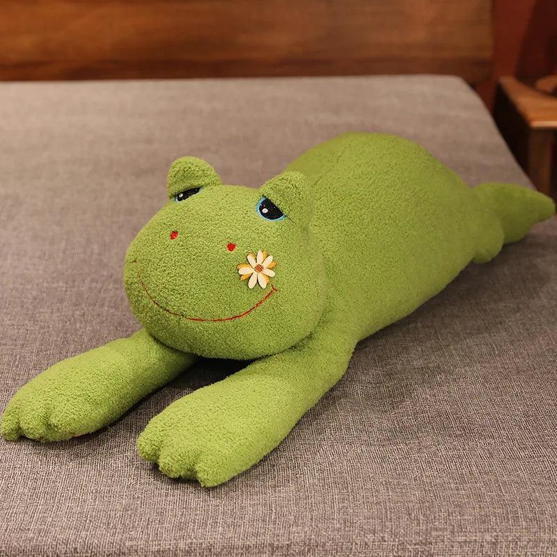 Long Arms Frog Plush Toy - School Nap Green Pillow | Stuffed Animals & Plushies | Adorbs Plushies