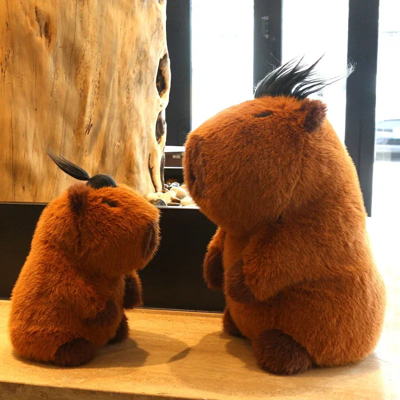 Brown Capybara with Stylish Hair | Adorbs Plushies
